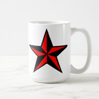 Rote u. schwarze Seestern-Tasse Kaffeetasse