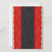Rote u. schwarze Vintage Einladung (Rückseite)