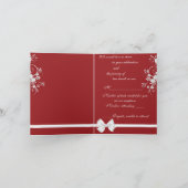 Rote u. weiße Herz-Hochzeits-Foto UAWG Einladung (Innenseite)