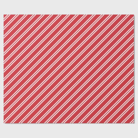 Rote u. weiße Pfefferminz Stripes Packpapier (Flach)