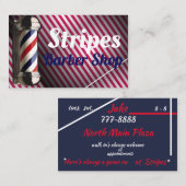 Rote u. weiße Streifen und Blau auch auf Visitenkarte (Vorne/Hinten)