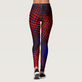 Rote überquert Risiken im blauen Grund? Leggings