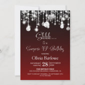 Rote Überraschung 40. Geburtstag Party Einladung (Vorderseite)