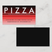 Rote Uhr PIZZA Visitenkarte (Vorne/Hinten)