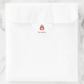 Rote Uhu Stern-Aufkleber (Tasche)