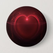 Rote Umrandung beleuchtetes Herz über schwarzer Gr Button (Vorderseite)