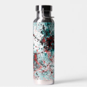 Rote und aquamarine Spritzer Trinkflasche (Links)