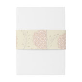 Rote und Beige Blumenhochzeit Einladungsbanderole (Rückseitenbeispiel)