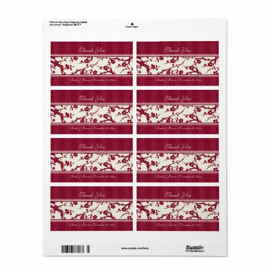 Rote und beige Blumenschilder (Vorne)