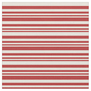 Rote und Beige farbige Linien Stoff