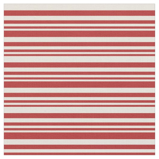 Rote und Beige farbige Linien Stoff (Nahaufnahme)