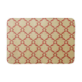 Rote und beige Wald Antler Bath Mat Badematte