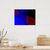 Rote und blaue abstrakte Kunst 601 Poster (Küche)