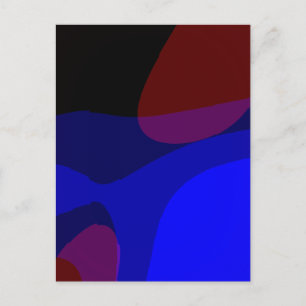 Rote und blaue abstrakte Kunst 601 Postkarte