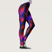 Rote und blaue Abstrakte Wirbel Leggings (Rechts)