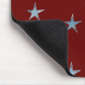 Rote und blaue Aquarellsterne Mousepad (Ecke)