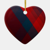 Rote und blaue Art Cross Muster Ornament (Vorne)