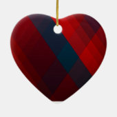 Rote und blaue Art Cross Muster Ornament (Hinten)