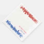 Rote und blaue Bars mit Sta, 4. Juli Serviette (Ecke)