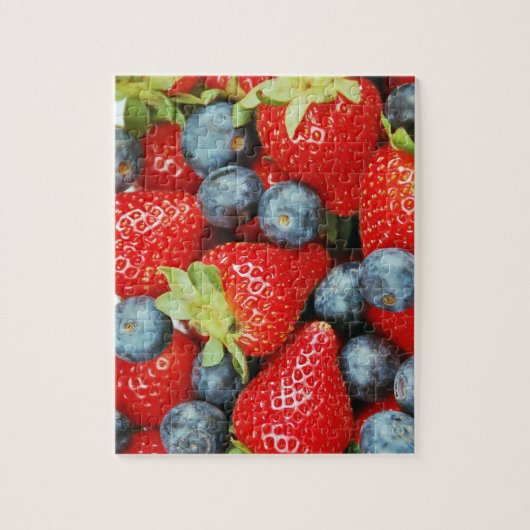 Rote und blaue Beerenmischung Puzzle (Vertikal)