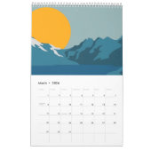 Rote und blaue Bergwelt - Retro Outdoor Adve Kalender (Mär 2026)
