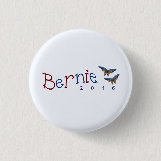 Rote und blaue Bernie-Sandpapierschleifmaschinen Button (Vorderseite)
