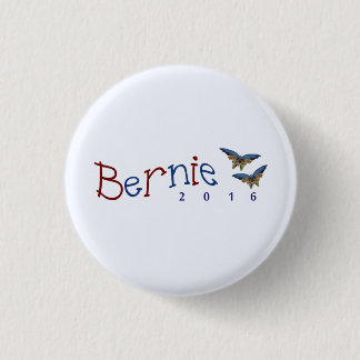 Rote und blaue Bernie-Sandpapierschleifmaschinen Button