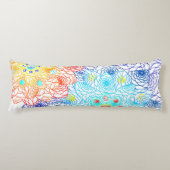 Rote und Blaue Blumen Seitenschläferkissen (Vorderseite)