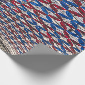 Rote und blaue Decke Geschenkpapier (Ecke)