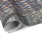 Rote und blaue Decke Geschenkpapier (Rolleneckpunkt)
