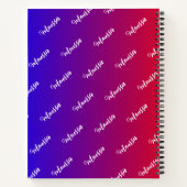 Rote und blaue Farbe - Name des Monogramms Notizblock (Rückseite)