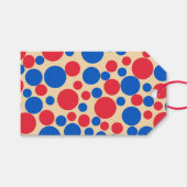 rote und blaue Farbpunkte auf Tan Geschenkanhänger (Vorderseite (Horizontal))