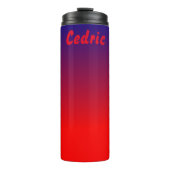 Rote und blaue Farbverläufe Thermosbecher (Vorderseite)