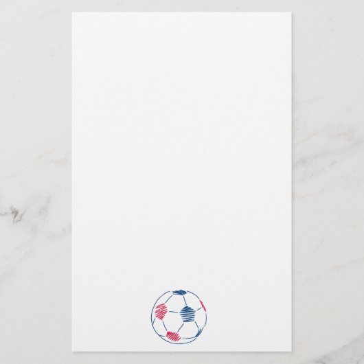 rote und blaue Fußball-Grafik Briefpapier (Vorderseite)