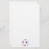rote und blaue Fußball-Grafik Briefpapier (Vorne/Hinten)