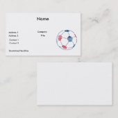 rote und blaue Fußball-Grafik Visitenkarte (Vorne/Hinten)