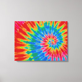 Rote und blaue Gefärbte Krawatte 24"x18" Art Leinwanddruck