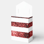 Rote und blaue Glitzern-Glitzer Monogram Geschenkschachtel (Geöffnet)