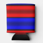 Rote und blaue horizontale Streifen Dosenkühler (Rückseite)