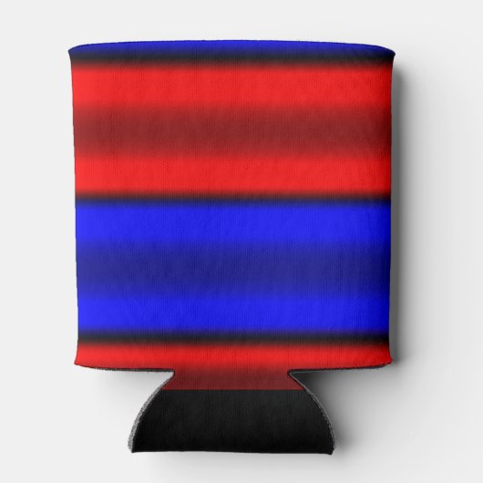 Rote und blaue horizontale Streifen Dosenkühler (Rückseite)