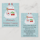 Rote und blaue Kirschherz-Schürze-Geschäfts-Karten Visitenkarte (Vorne/Hinten)