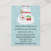 Rote und blaue Kirschherz-Schürze-Geschäfts-Karten Visitenkarte (Rückseite)