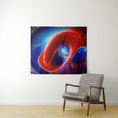Rote und blaue kosmische Spirale Wandteppich (Beispiel (Horizontal))