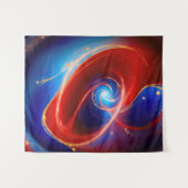 Rote und blaue kosmische Spirale Wandteppich (Vorderseite (Horizontal))