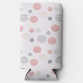 Rote und blaue Kreise auf weiß Selters Dosenkühler (Vorderseite)