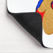 rote und blaue Lebkuchenmann-Superheldmäusematte Mousepad (Ecke)