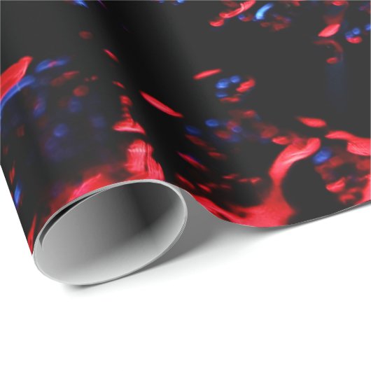 rote und blaue LED-Lampe Geschenkpapier (Rolleneckpunkt)