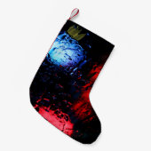 rote und blaue LED-Lampe Kleiner Weihnachtsstrumpf (Vorderansicht (hängend))