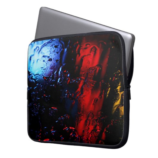 rote und blaue LED-Lampe Laptopschutzhülle (Vorderseite Links)