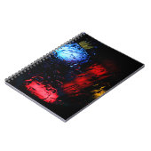 rote und blaue LED-Lampe Notizblock (Linke Seite)